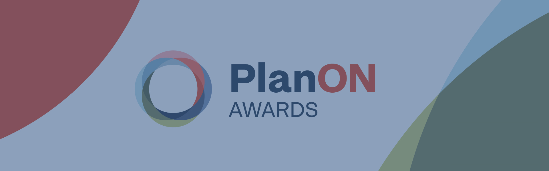 PlanON logo in the middle of solid colour background