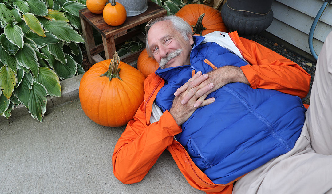 Dan Burden with Pumpkins