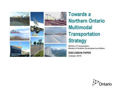 Northern Ontario Multimodal Strategy Discussion Paper 2016