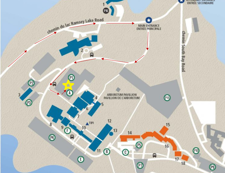 Map of parking at Laurentian