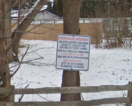 Zoning sign