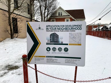 Application for development sign